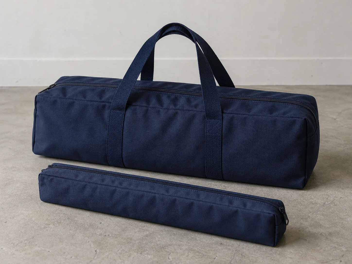 Illustrative bags collection in navy, teal and cream