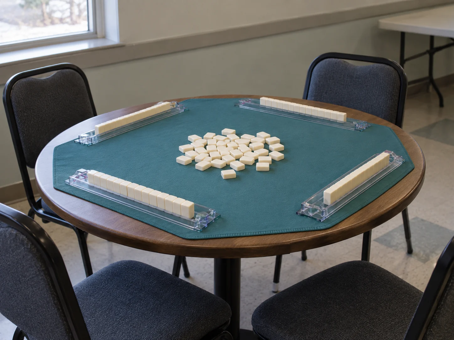 Mahjong sets for clubs and teachers: plan a complete table — illustrative editorial photograph