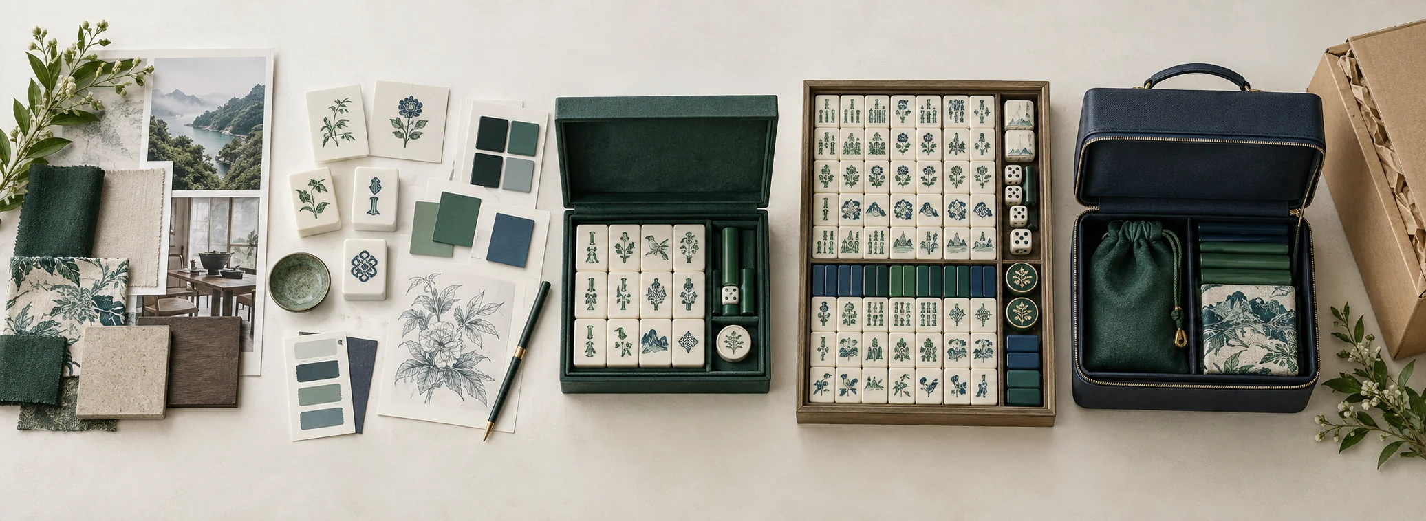 A custom mahjong collection moving from creative direction to packed delivery